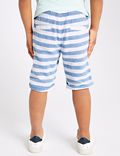 Pure Cotton Striped Shorts (3 Months - 7 Years)