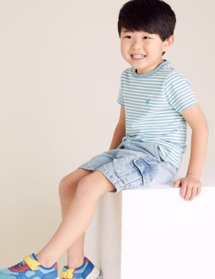 Pure Cotton Utility Denim Shorts (27 Yrs)