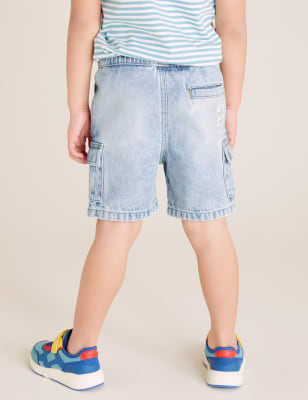 Pure Cotton Utility Denim Shorts (27 Yrs)