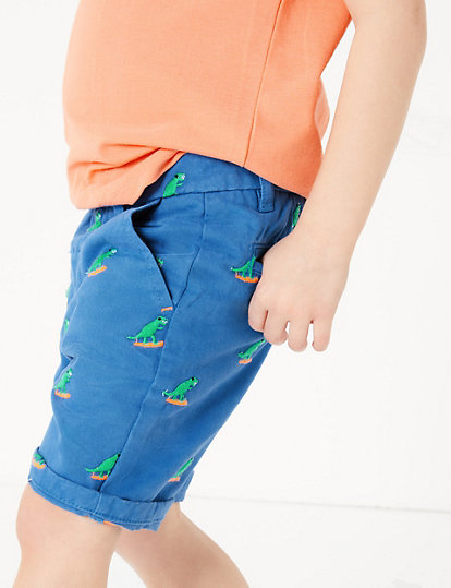 Pure Cotton Dinosaur Shorts (2-7 Yrs)