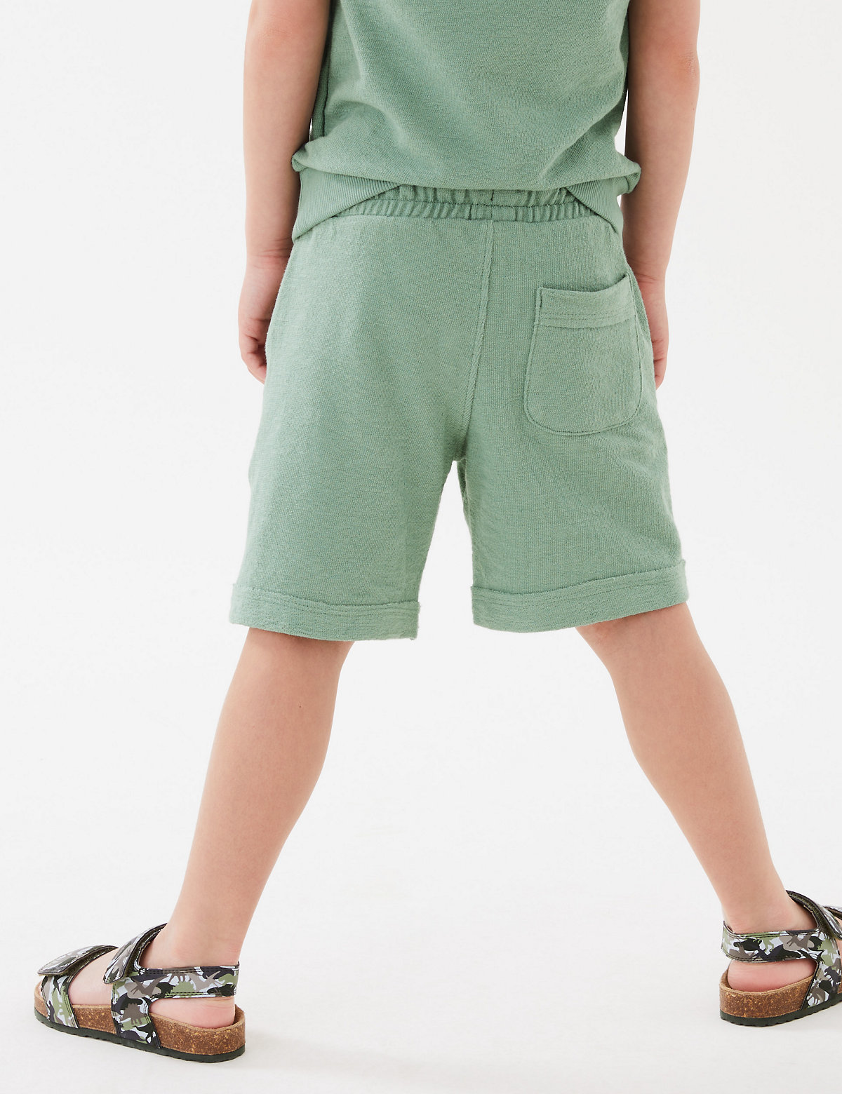 Pure Cotton Textured Shorts (2-7 Yrs)