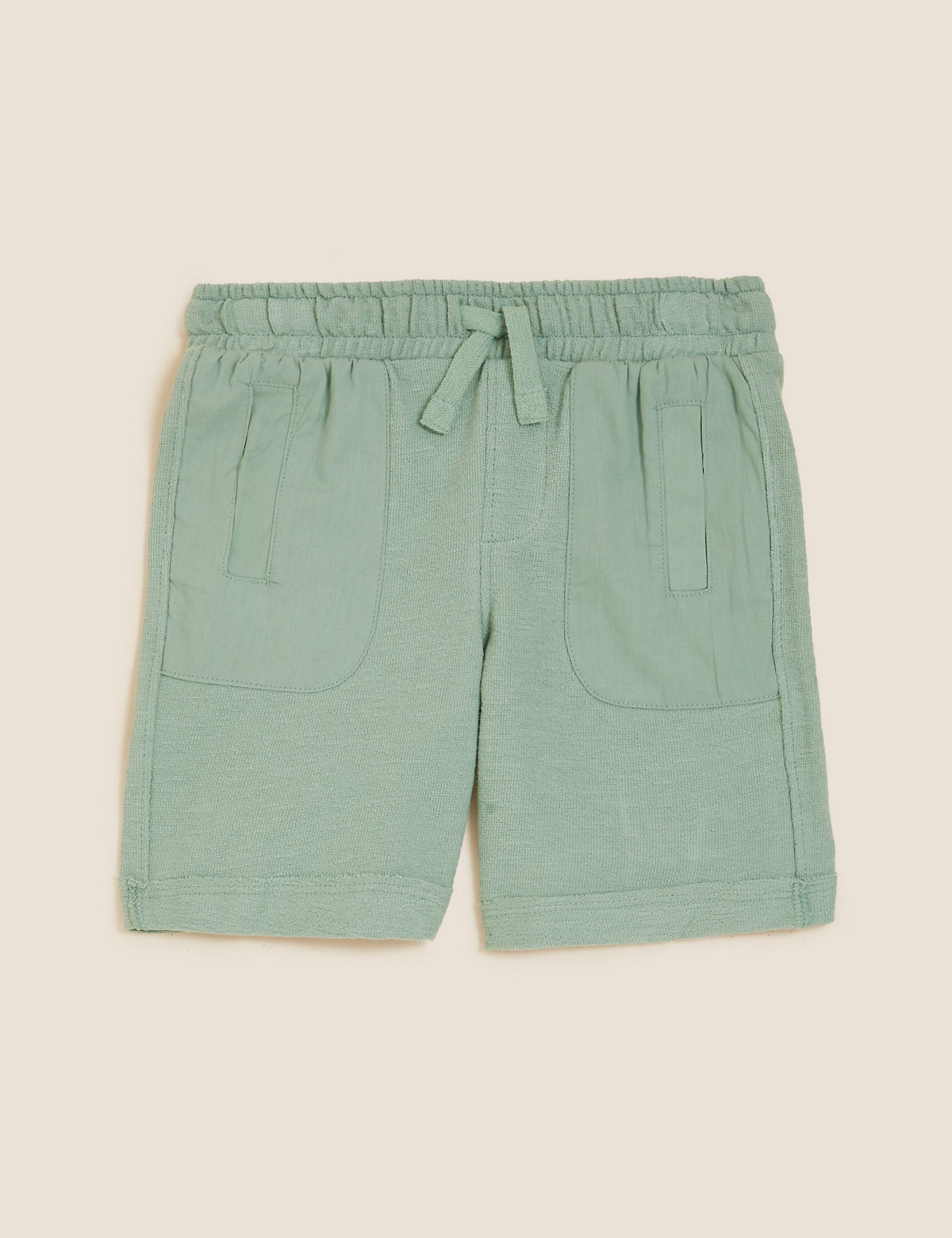 Pure Cotton Textured Shorts (2-7 Yrs)