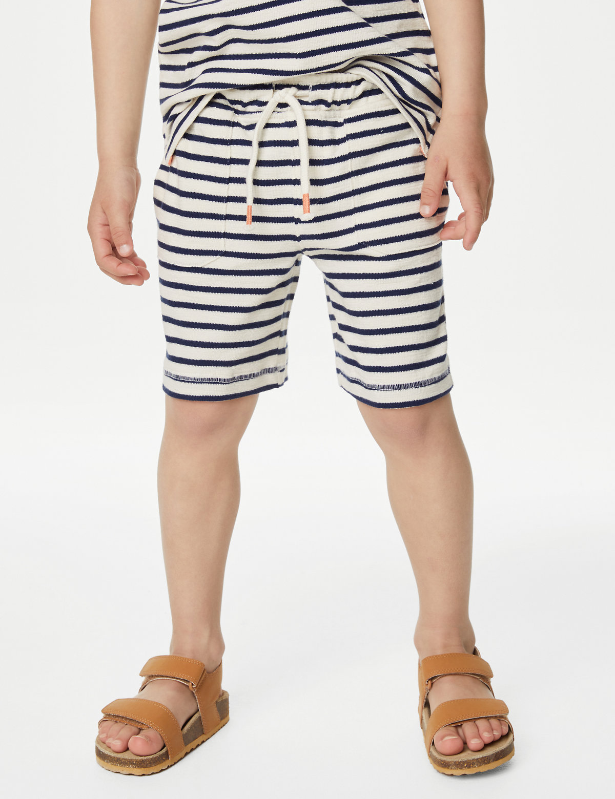 Pure Cotton Striped Shorts (2-8 Yrs)