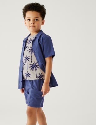 

M&S Collection Pantalón corto 100% algodón (2-8 años) - Blue, Blue