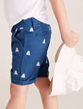 Pure Cotton Shark Chino Shorts (2-7 Yrs)