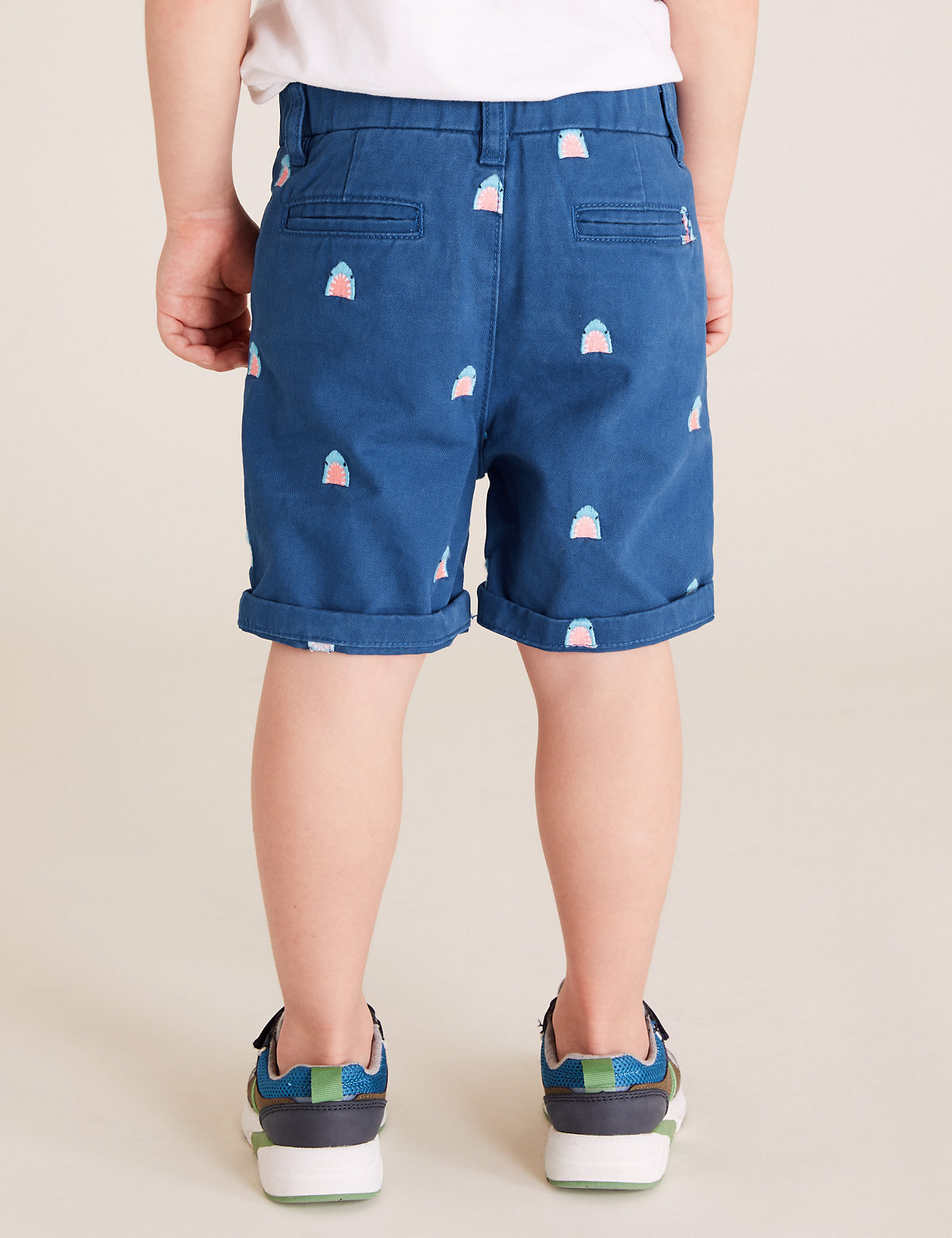 Pure Cotton Shark Chino Shorts (2-7 Yrs)