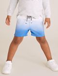 Pure Cotton Dip Dye Rugby Shorts (2-7 Yrs)