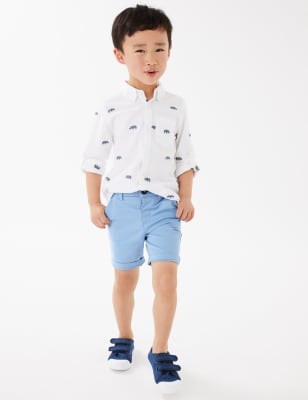 

M&S Collection Chinoshorts mit hohem Baumwollanteil (2-7 J.) - Steel Blue, Steel Blue