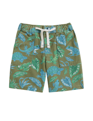 

Boys M&S Collection Pure Cotton Animal Print Shorts (2-7 Yrs) - Green Mix, Green Mix