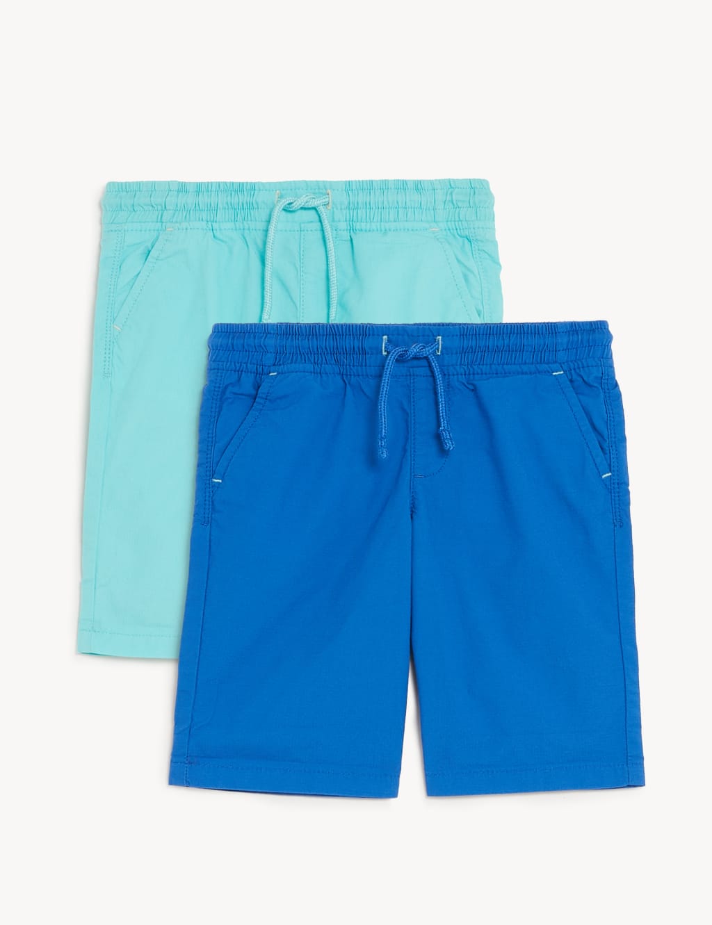 2pk Pure Cotton Plain Shorts image 2