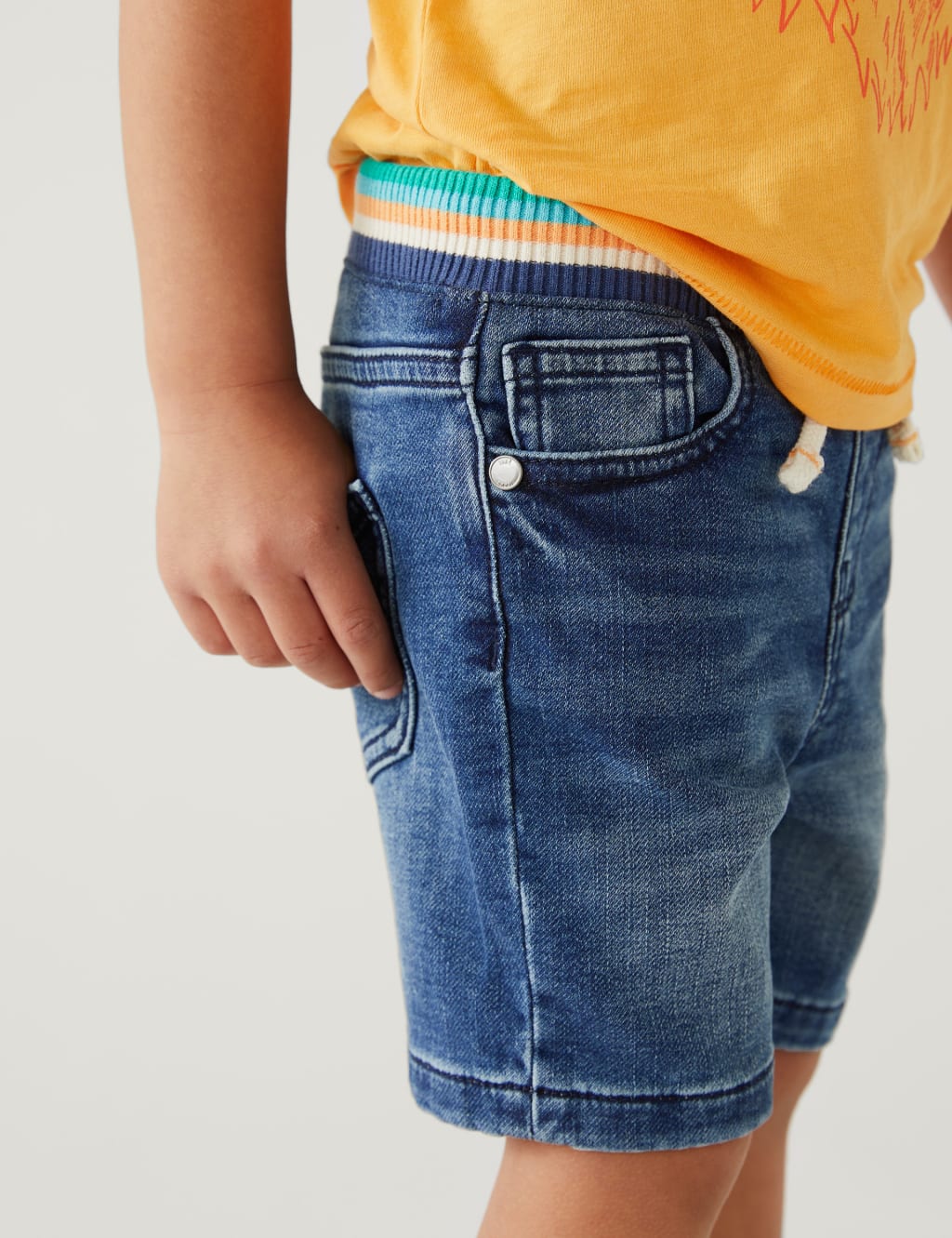 Cotton Rich Denim Shorts (2-8 Yrs) image 2