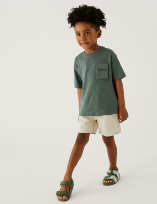 

Boys M&S Collection Pure Cotton Dinosaur Shorts (2-8 Yrs) - Stone, Stone