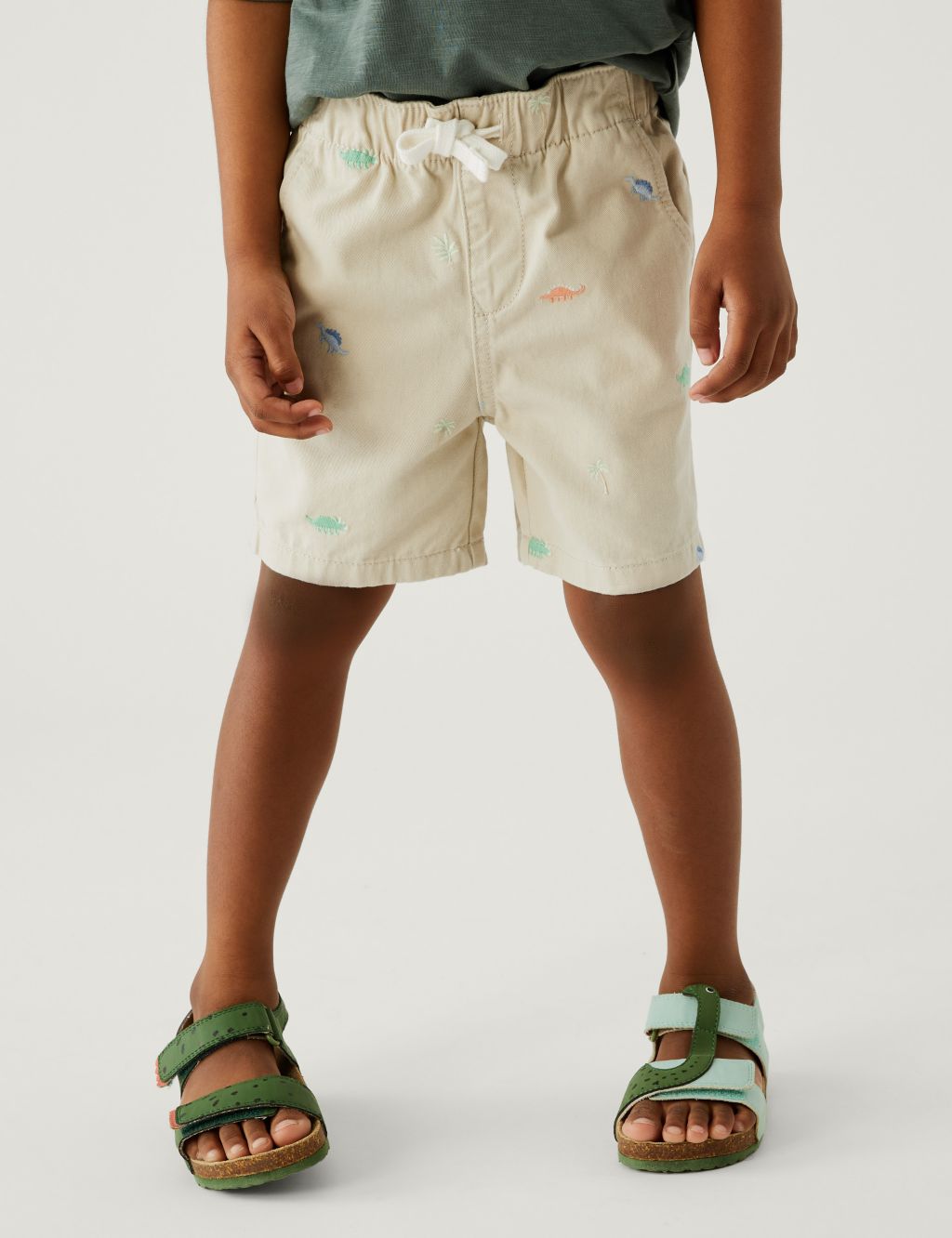 Pure Cotton Dinosaur Shorts (2-8 Yrs) image 3