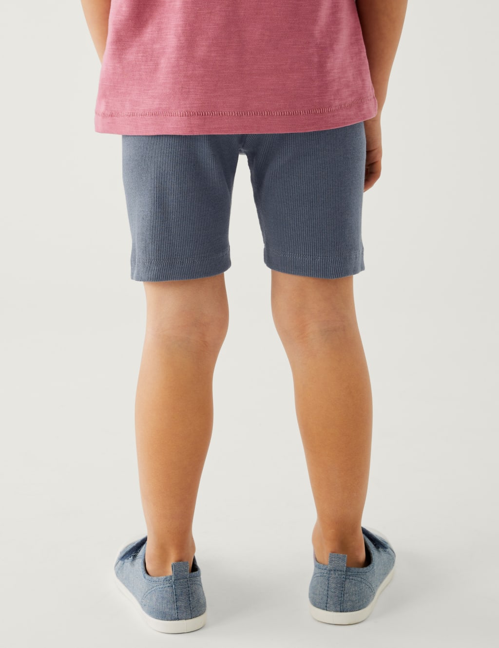 Cotton Rich Ribbed Cycling Shorts (2-8 Yrs) image 4