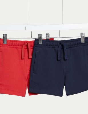 2pk Cotton Rich Shorts (2-8 Yrs)