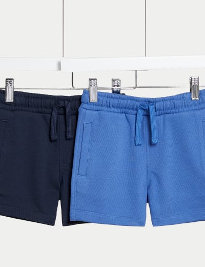 2pk Cotton Rich Shorts (2-8 Yrs)