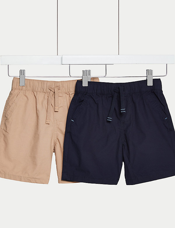 Lot de 2&nbsp;shorts indéchirables 100&nbsp;% coton (du 2 au 8&nbsp;ans) - FR