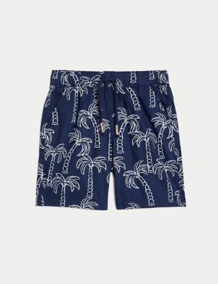 Pure Cotton Palm Tree Shorts (2-8 Yrs)