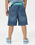 מכנסיים קצרים מבד ג'ינס עם מותני סטרץ' (2-‏8 שנים)