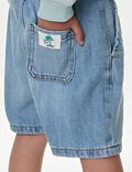 Pantalón corto denim con cintura elástica (2-8&nbsp;años)