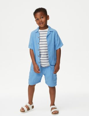

Boys M&S Collection Pure Cotton Shorts (2-8 Yrs) - Fresh Blue, Fresh Blue