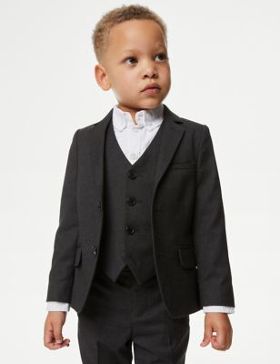 M&S Boys Mini Me Suit Jacket (2-8 Yrs) - 2-3 Y - Charcoal, Charcoal