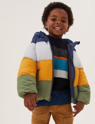 

Boys M&S Collection Stormwear™ Borg Lined Padded Coat (2-7 Yrs) - Ochre, Ochre