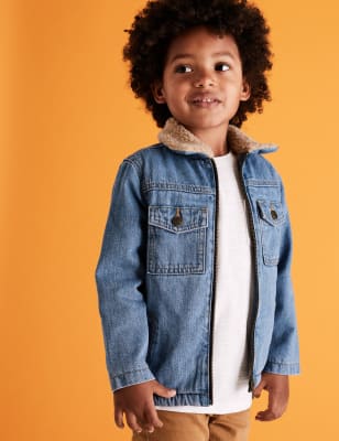 boys denim borg jacket