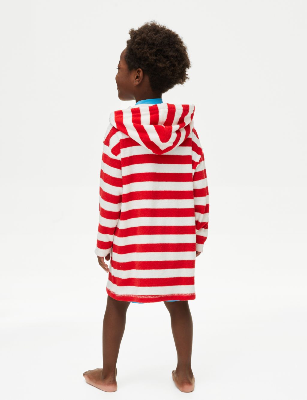 Cotton Rich Striped Towelling Poncho (2-8 Yrs) image 4