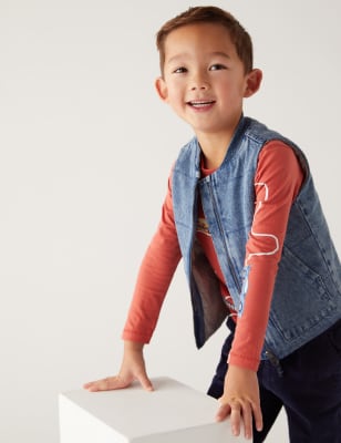 

Boys M&S Collection Denim Padded Gilet (2-8 Yrs), Denim