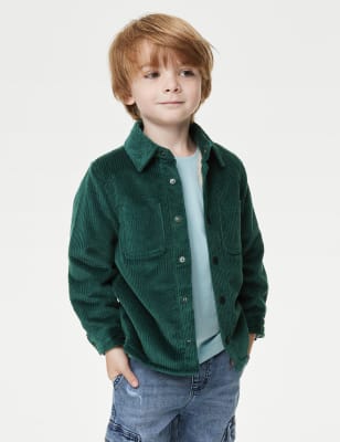 

Boys M&S Collection Cord Borg Lined Shacket (2-8 Yrs) - Green, Green