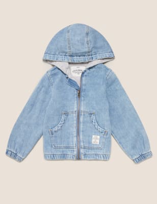 Denim Hooded Zip Through Jacket (2-7 Yrs) | M&S