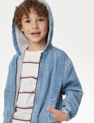 Boys sale denim hoodie