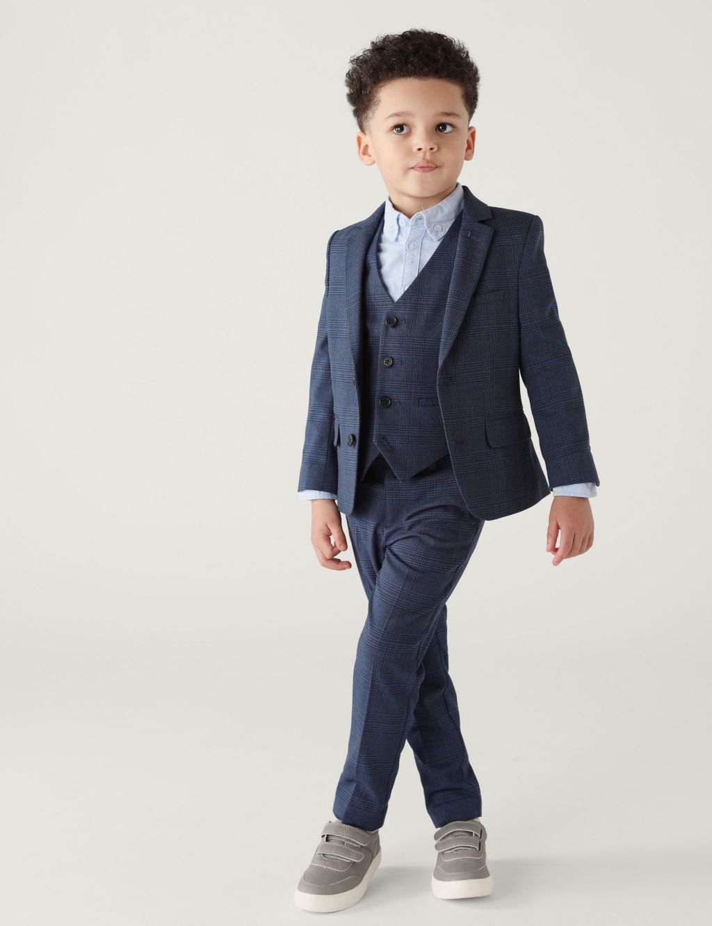 Checked Suit Jacket (2-8 Yrs) image 1