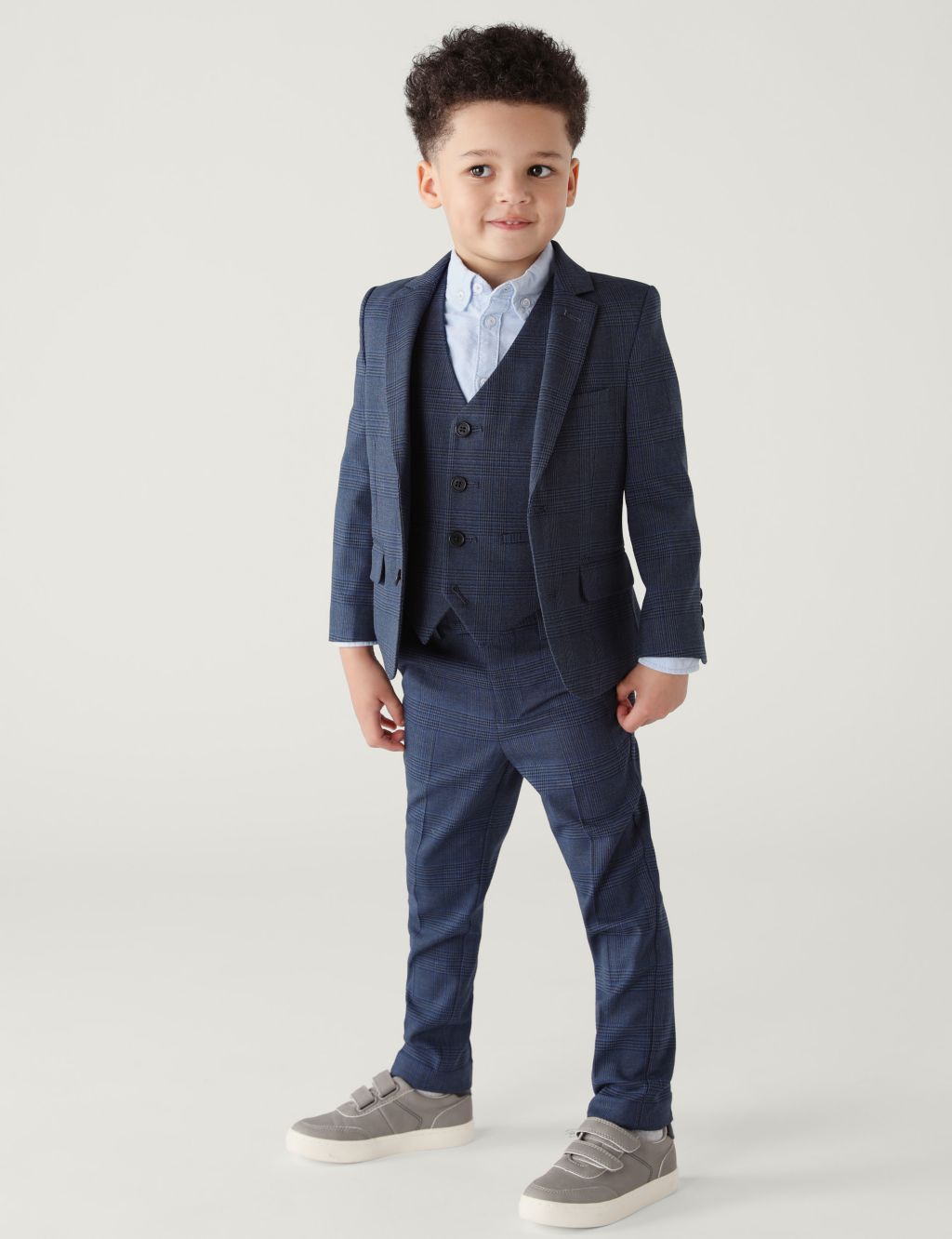 Checked Suit Waistcoat (2-8 Yrs) image 3