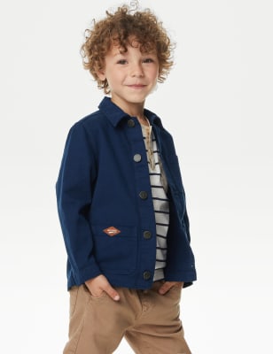 

Boys M&S Collection Pure Cotton Shacket (2-8 Yrs) - Blue, Blue