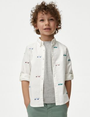 Pure Cotton Embroidered Shirt (2-8 Years)