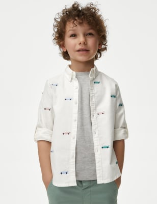 Pure Cotton Embroidered Shirt (2-8 Yrs)