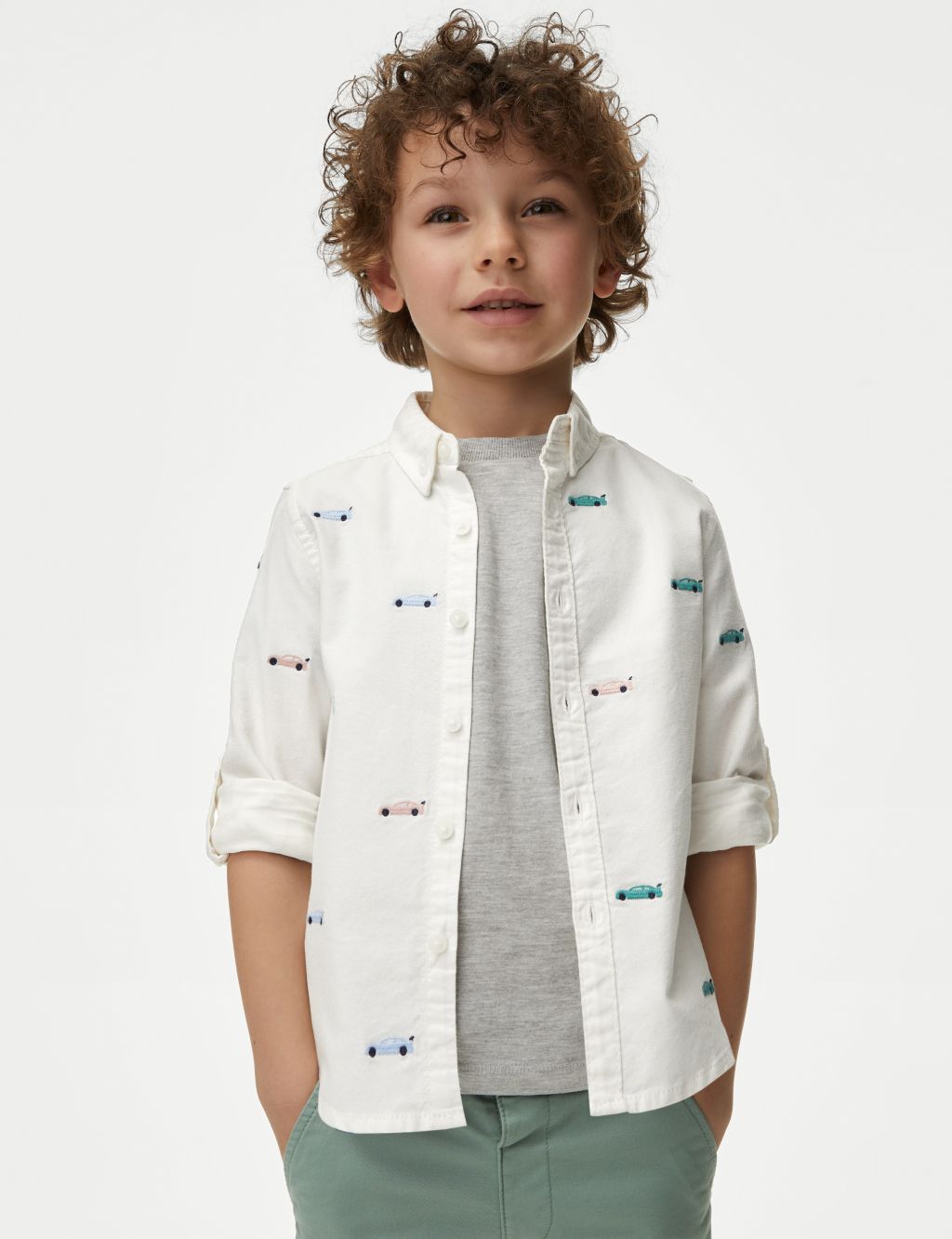 Pure Cotton Embroidered Shirt (2-8 Yrs)