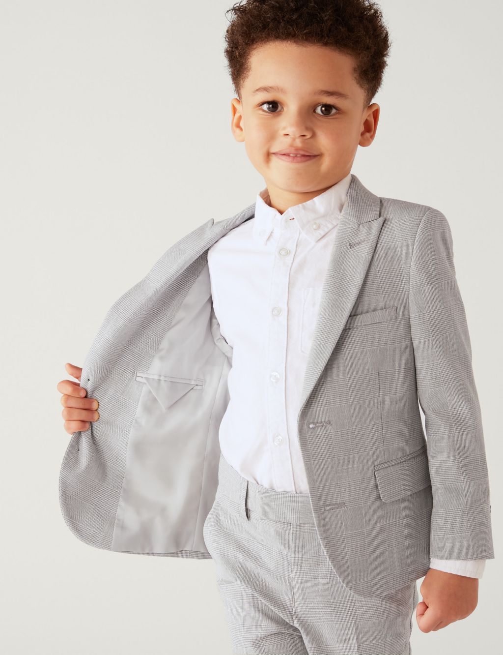 Checked Suit Jacket (2-8 Yrs) image 5