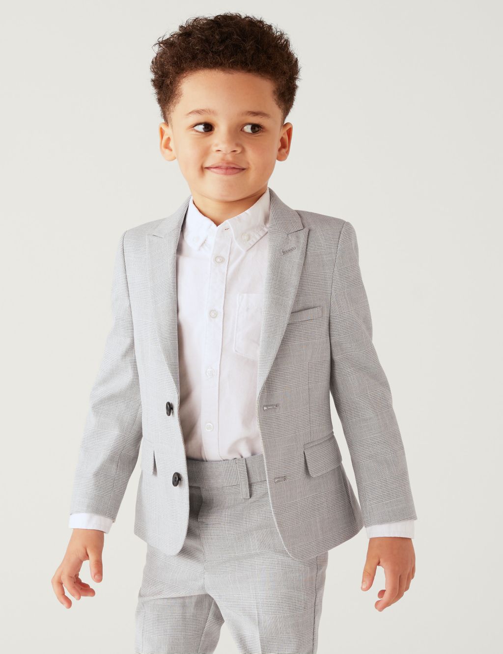 Checked Suit Jacket (2-8 Yrs) image 6