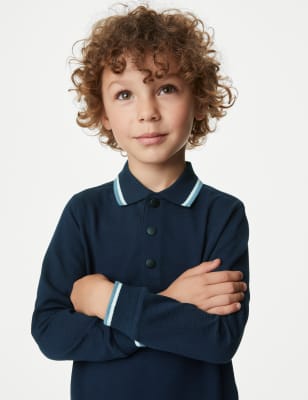 

Boys M&S Collection Cotton Rich Polo Shirt (2-8 Yrs) - Navy, Navy