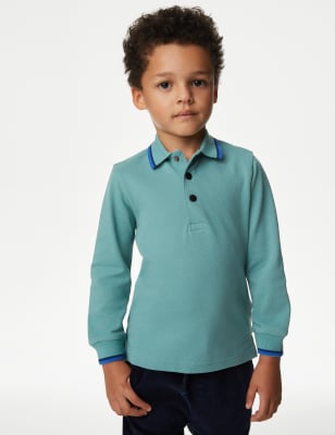 

M&S Collection Poloshirt mit hohem Baumwollanteil (2-8 J.) - Green, Green