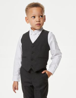 M&S Boys Suit Waistcoat (2-8 Yrs) - 2-3 Y - Charcoal, Charcoal