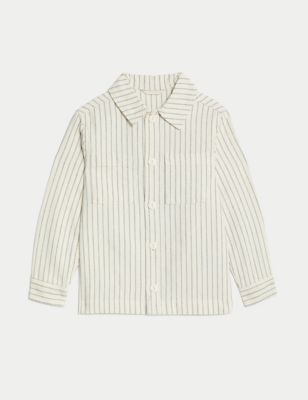 Pure Cotton Striped Shacket (2-8 Yrs)