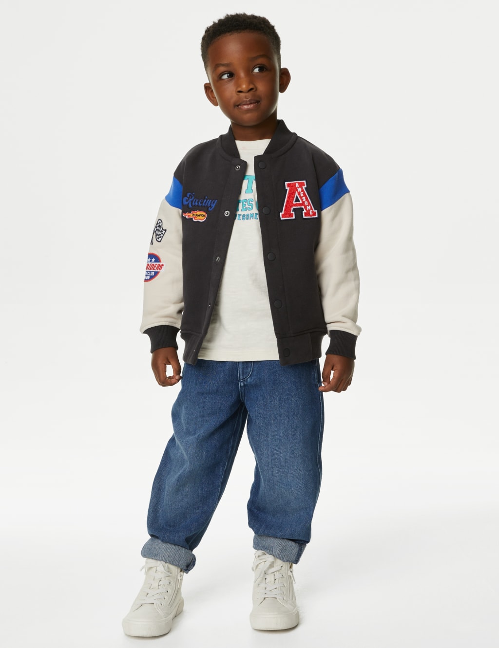 Cotton Rich Colour Block Bomber (2-8 Yrs) image 3