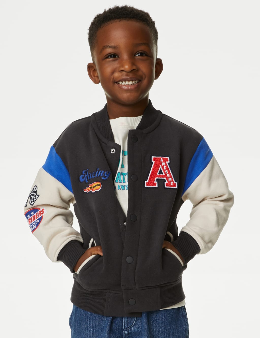 Cotton Rich Colour Block Bomber (2-8 Yrs) image 4