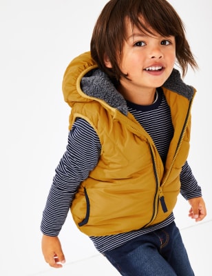 Veste sans manches avec doublure imitation peau de mouton (du 3&nbsp;mois au 7&nbsp;ans)