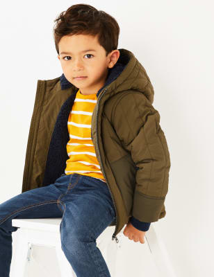 Manteau ouatin&eacute; (du 3&nbsp;mois au 7&nbsp;ans)