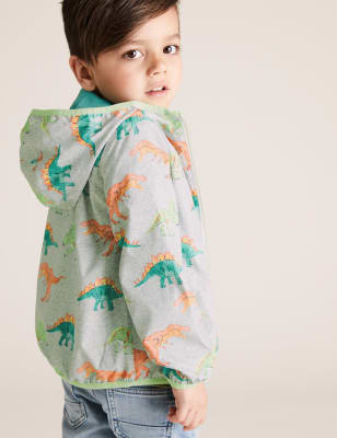 Coupe Vent A Capuche Et Motif Dinosaure Dote De La Technologie Stormwear Du 2 Au